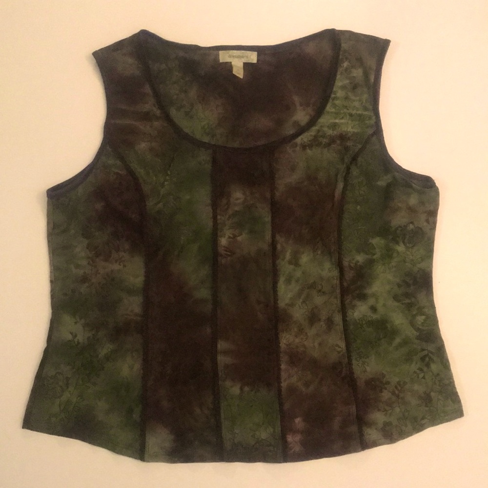 Green/Brown Floral Dress Barn Tunic
